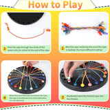 Kids Rope Sorting Puzzle, Brainy Teaser Rope Strategy Board Game Logic Knots Untangling Table Toy