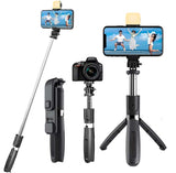 Extendable Flash 3-in-1 Selfie Stick Tripod with Bluetooth Remote Electronics