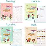 Kids Sank Magic Practice Copybook (4 BOOKS,1 PEN,1 GRIP,10 REFILL)
