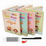 Kids Sank Magic Practice Copybook (4 BOOKS,1 PEN,1 GRIP,10 REFILL)
