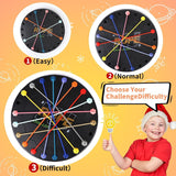 Kids Rope Sorting Puzzle, Brainy Teaser Rope Strategy Board Game Logic Knots Untangling Table Toy