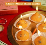 Modak Shaped Candles Pack of 4 Quirky Home Essentials