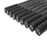 Kids 9 Sizes Fine Tip Permanent Marker Pen Sketch Drawing Signature Writing Pen Office School Stationery Crafts