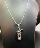 Hanumanji With Gada Silver Pendant Chain Jewellery